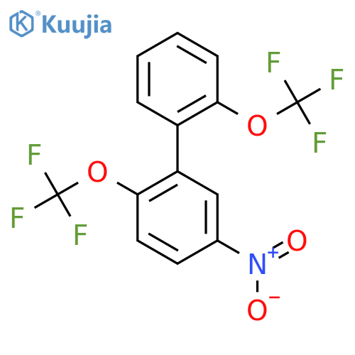 2,2'-Bis(trifluoromethoxy)-5-nitrobiphenyl structure