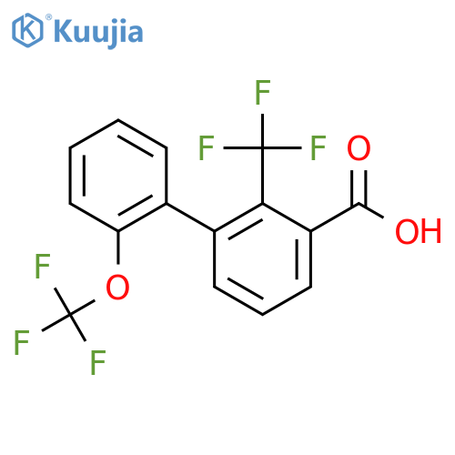 2'-(Trifluoromethoxy)-2-(trifluoromethyl)biphenyl-3-carboxylic acid structure