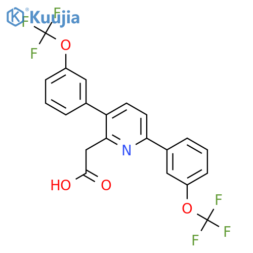 3,6-Bis(3-(trifluoromethoxy)phenyl)pyridine-2-acetic acid structure