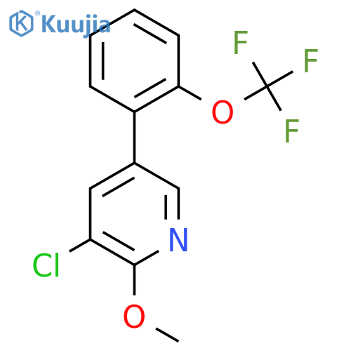 3-Chloro-2-methoxy-5-(2-(trifluoromethoxy)phenyl)pyridine structure
