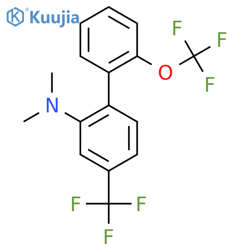 Dimethyl-(2'-(trifluoromethoxy)-4-(trifluoromethyl)biphenyl-2-yl)-amine structure