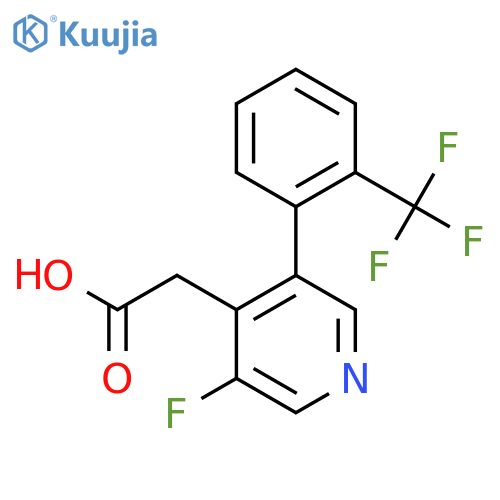 3-Fluoro-5-(2-(trifluoromethyl)phenyl)pyridine-4-acetic acid structure