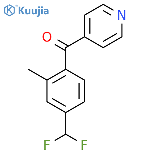 4-(4-(Difluoromethyl)-2-methylbenzoyl)pyridine structure