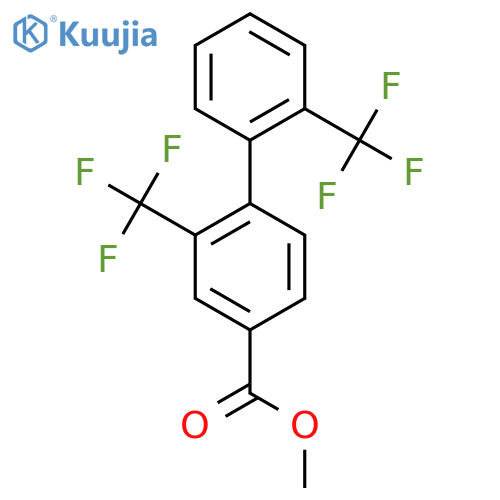 2,2'-Bis(trifluoromethyl)biphenyl-4-carboxylic acid methyl ester structure