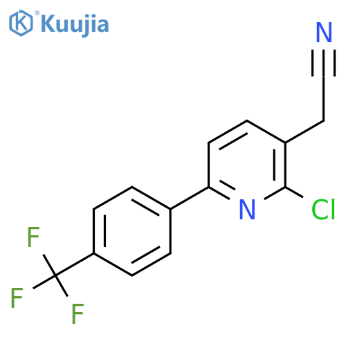 2-Chloro-6-(4-(trifluoromethyl)phenyl)pyridine-3-acetonitrile structure