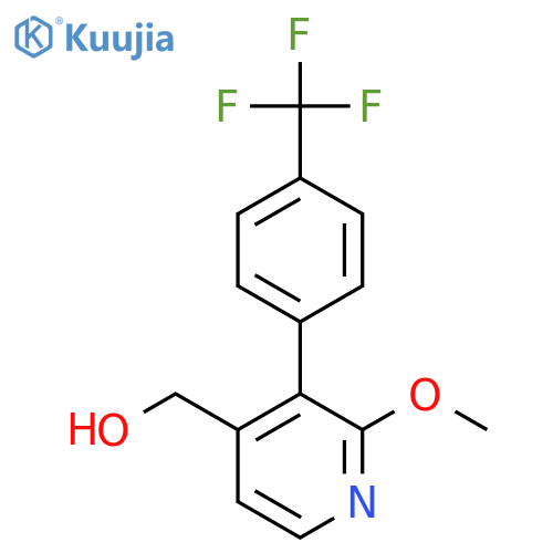2-Methoxy-3-(4-(trifluoromethyl)phenyl)pyridine-4-methanol structure