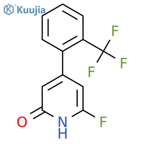 6-Fluoro-2-hydroxy-4-(2-(trifluoromethyl)phenyl)pyridine structure