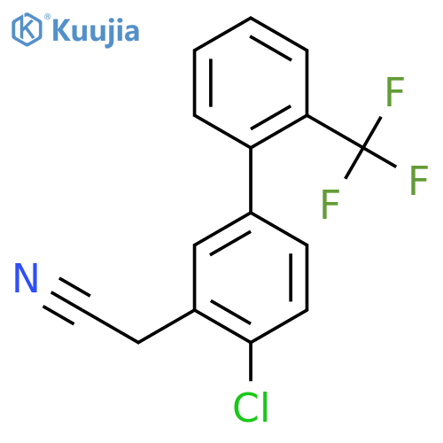 4-Chloro-2'-(trifluoromethyl)biphenyl-3-acetonitrile structure