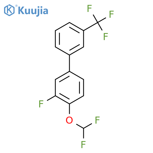 4-(Difluoromethoxy)-3-fluoro-3'-(trifluoromethyl)biphenyl structure