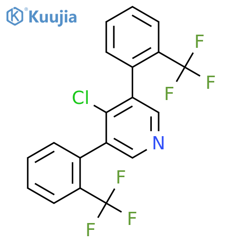 3,5-Bis(2-(trifluoromethyl)phenyl)-4-chloropyridine structure