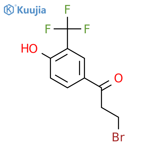 3-Bromo-4'-hydroxy-3'-(trifluoromethyl)propiophenone structure
