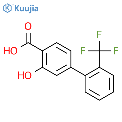 2-hydroxy-4-[2-(trifluoromethyl)phenyl]benzoic Acid structure