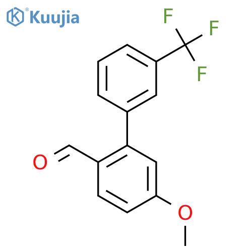 5-Methoxy-3'-(trifluoromethyl)biphenyl-2-carbaldehyde structure