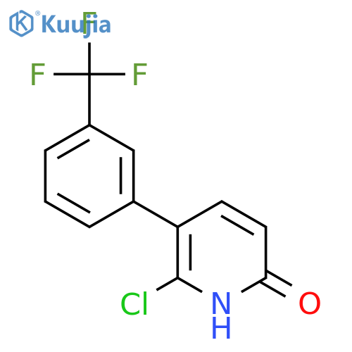 2-Chloro-6-hydroxy-3-(3-(trifluoromethyl)phenyl)pyridine structure