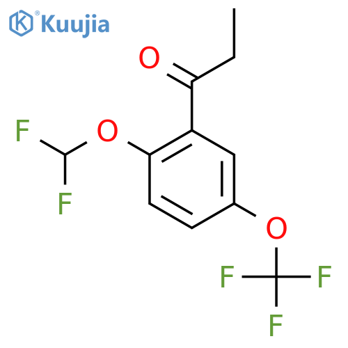 2'-(Difluoromethoxy)-5'-(trifluoromethoxy)propiophenone structure