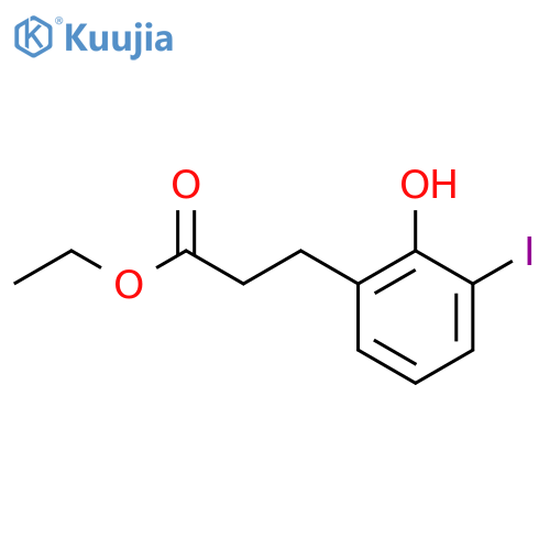 Ethyl 3-(2'-hydroxy-3'-iodophenyl)propionate structure