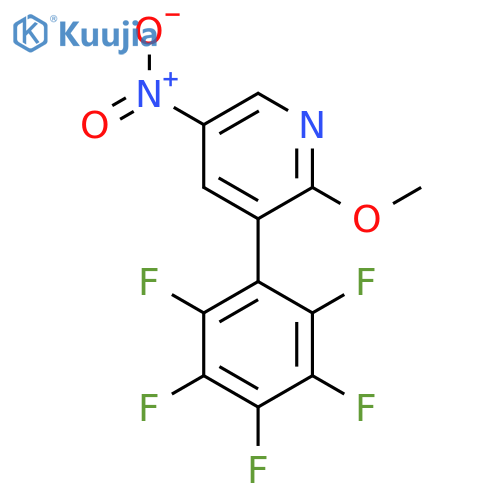 2-Methoxy-5-nitro-3-(perfluorophenyl)pyridine structure