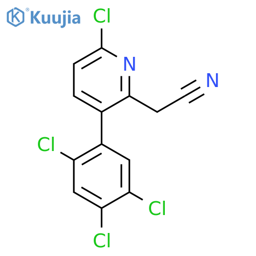 6-Chloro-3-(2,4,5-trichlorophenyl)pyridine-2-acetonitrile structure