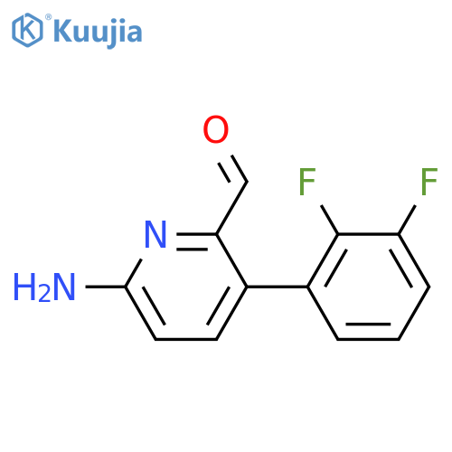6-Amino-3-(2,3-difluorophenyl)picolinaldehyde structure