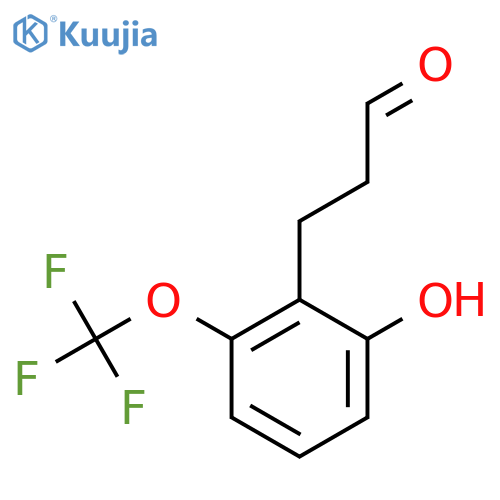 3-(2'-Hydroxy-6'-(trifluoromethoxy)phenyl)propionaldehyde structure