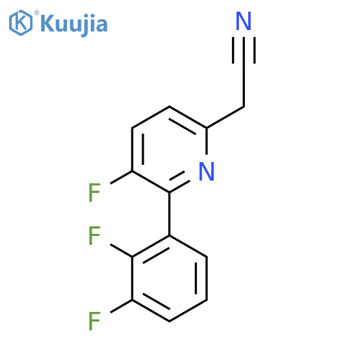 2-(2,3-Difluorophenyl)-3-fluoropyridine-6-acetonitrile structure