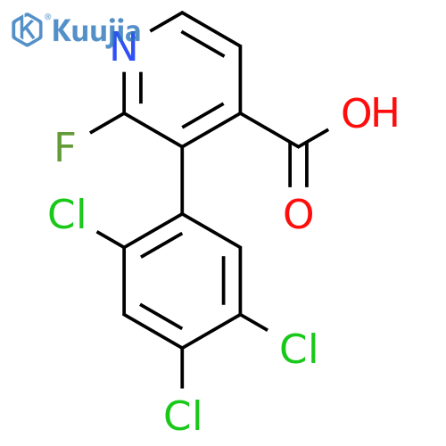 2-Fluoro-3-(2,4,5-trichlorophenyl)isonicotinic acid structure