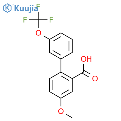 5-Methoxy-2-(3-trifluoromethoxyphenyl)benzoic acid structure