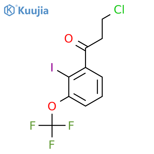 3-Chloro-2'-iodo-3'-(trifluoromethoxy)propiophenone structure