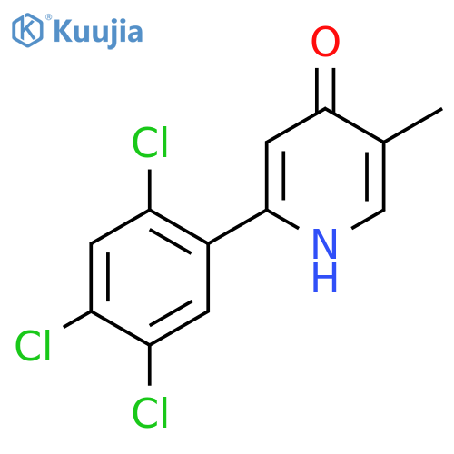 4-Hydroxy-5-methyl-2-(2,4,5-trichlorophenyl)pyridine structure