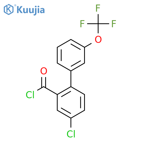 4-Chloro-3'-(trifluoromethoxy)biphenyl-2-carbonyl chloride structure