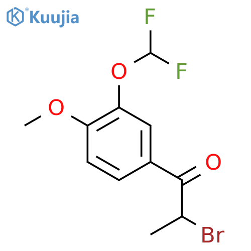 2-Bromo-4'-methoxy-3'-(difluoromethoxy)propiophenone structure