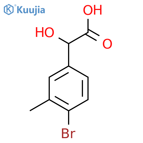2-(4-bromo-3-methylphenyl)-2-hydroxyacetic acid structure