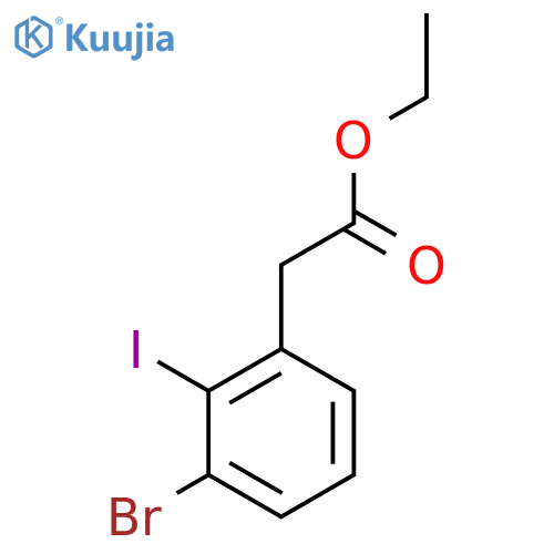 Ethyl 3-bromo-2-iodophenylacetate structure