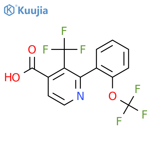 2-(2-(Trifluoromethoxy)phenyl)-3-(trifluoromethyl)isonicotinic acid structure