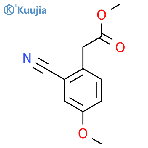 Benzeneaceticacid,2-cyano-4-methoxy-,methylester structure