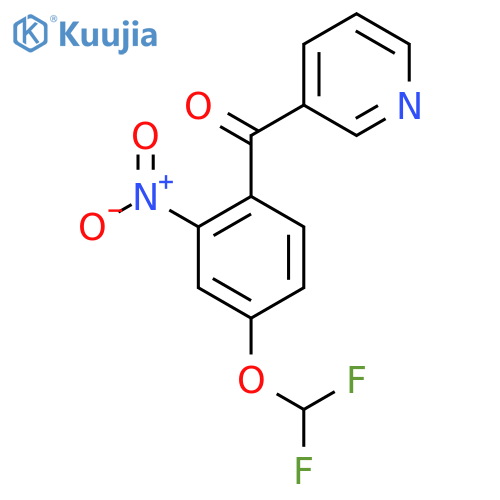 3-(4-(Difluoromethoxy)-2-nitrobenzoyl)pyridine structure