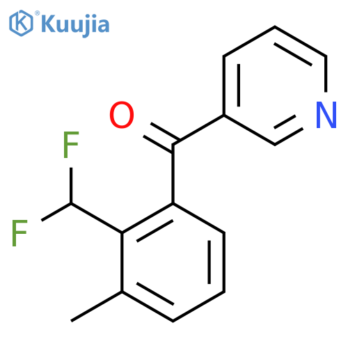 3-(2-(Difluoromethyl)-3-methylbenzoyl)pyridine structure