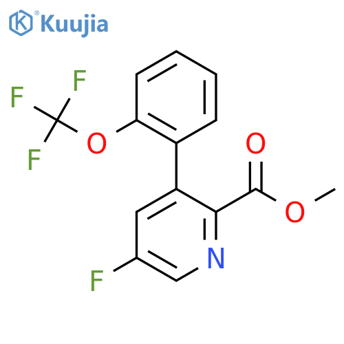 Methyl 5-fluoro-3-(2-(trifluoromethoxy)phenyl)picolinate structure