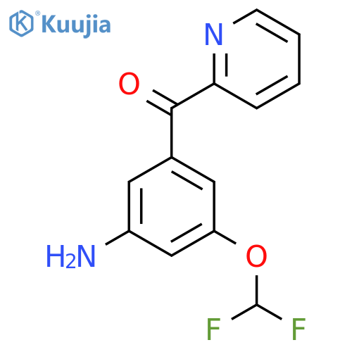 2-(3-Amino-5-(difluoromethoxy)benzoyl)pyridine structure
