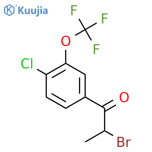 2-Bromo-4'-chloro-3'-(trifluoromethoxy)propiophenone structure