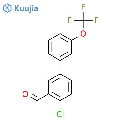 4-Chloro-3'-(trifluoromethoxy)biphenyl-3-carboxaldehyde structure
