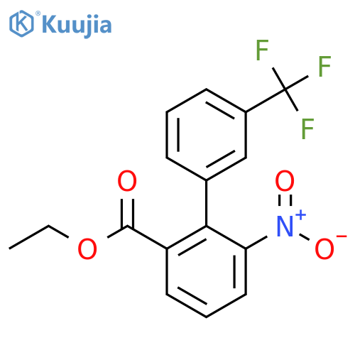6-Nitro-3'-(trifluoromethyl)biphenyl-2-carboxylic acid ethyl ester structure