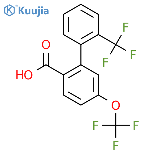5-(Trifluoromethoxy)-2'-(trifluoromethyl)biphenyl-2-carboxylic acid structure
