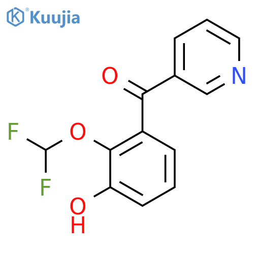 3-(2-(Difluoromethoxy)-3-hydroxybenzoyl)pyridine structure