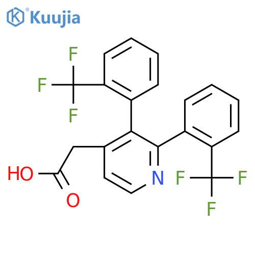 2,3-Bis(2-(trifluoromethyl)phenyl)pyridine-4-acetic acid structure