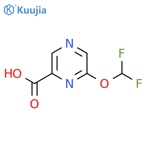 2-(Difluoromethoxy)pyrazine-6-carboxylic acid structure