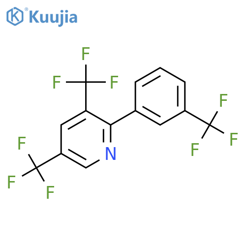 3,5-Bis(trifluoromethyl)-2-(3-(trifluoromethyl)phenyl)pyridine structure