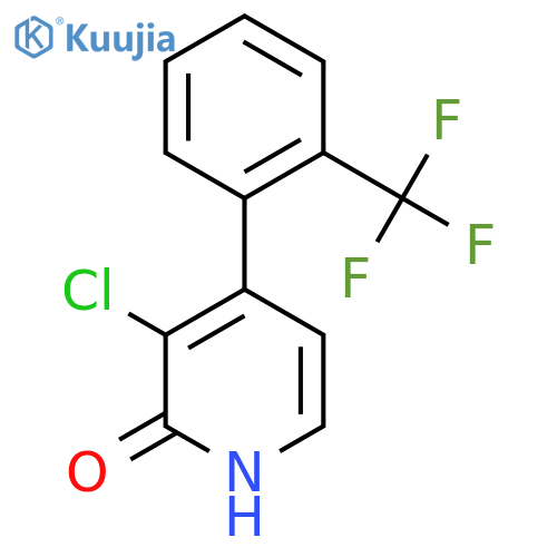 3-Chloro-2-hydroxy-4-(2-(trifluoromethyl)phenyl)pyridine structure