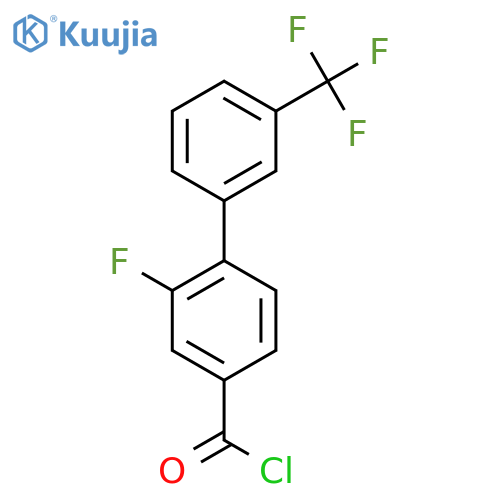 2-Fluoro-3'-(trifluoromethyl)biphenyl-4-carbonyl chloride structure
