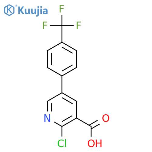 2-Chloro-5-(4-trifluoromethylphenyl)nicotinic acid structure